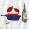 Sea Life Collection III Embroidery Linen Guest Towel