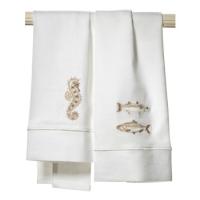 Sea Life Collection III Embroidery Linen Guest Towel