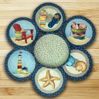 By The Sea Trivet Set In Basket