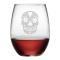 Day Of The Dead Etched Stemless Wine Glass Set