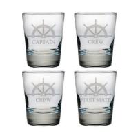 Captain's Collection Etched Dof Glass Set