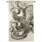Octopus Window Panel- Charcoal  50X84
