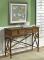 Coastal Rattan Console Table With Drawer