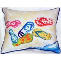 Six Flip Flops Indoor Outdoor Pillow