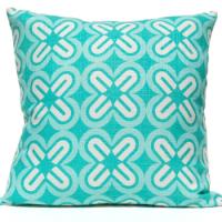 C'S & X'S Pillow - Aqua