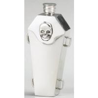 Casket Pewter Flask