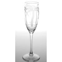 Flute Champagne Palm Tree Glass (Set Of 4)