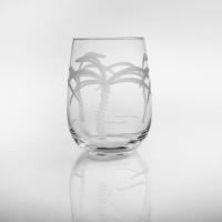 Palm Tree Stemless Wine Tumbler 17oz Set Of 4