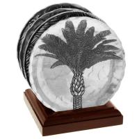 Isle Of Palms 4 Piece Coaster Set With Caddy