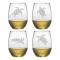 Sea Turtle Stemless Wine Glass Assortment S/4