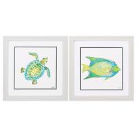 Sea Life Framed Art Set Of 2