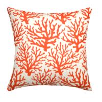 Coral Coral Red Linen Pillow