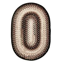 Homespice Decor 27" x 45" Oval Black Mist Ultra Durable Braided Rug