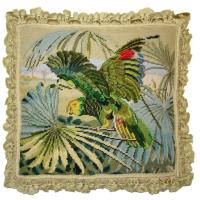Parrot Needlepoint Pillow