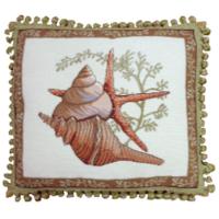 Shell II Petit Point Pillow