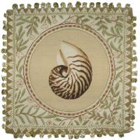 Tiger Shell Needlepoint Pillow